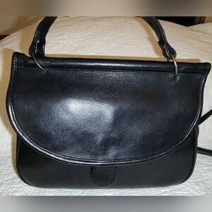 Delta Jones Vintage Black Leather Crossbody.